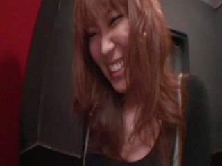 Nasty Japanese mistress Rubs Her Clit Before Peeing in a Bar Toilet | xHamster