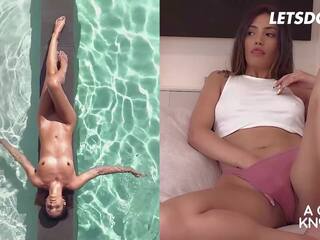 BFFs Carolina Abril & Penelope Cross Enjoy Nasty Lesbian Fuck By The Pool - A mistress KNOWS