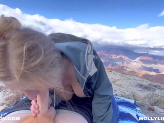 EPIC HIKING FUCKING A BIG BOOTY AMATEUR BLONDE ON TOP OF A CLIFF - libidinous Hiking ft Molly Pills POV 4