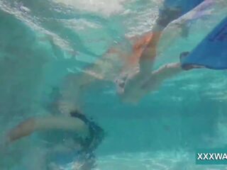Swell Brunette whore Candy Swims Underwater, sex film 32