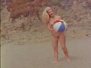 Naked Happy Girls beach balls
