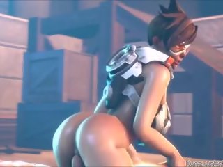 Randy Short Hair Tracer from Overwatch gets Fucked Hard