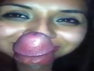 Babe Gives Blowjob To Cock, Biting and Licking