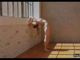 Emma Jomell fabulous super Naked Gymnastics