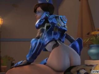 Sexually aroused and Naughty Tracer from Overwatch gets Pussy.
