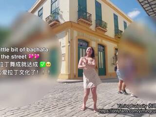 YimingCuriosity依鸣 - Havana Sunset sex video Vlog / Asian Chinese prostitute rough blowjob and doggy on balcony!