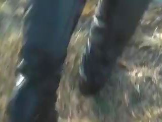 Black Thigh High Boots in the Mud, Free dirty video 0c