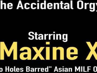Asian MILF Maxine-x & Selah Rain Ass Fucked by 6 Black