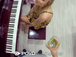 Povd Blonde Piano Student Seduced by Teacher: Free porn 29