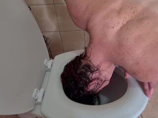 Toilet harlot self humiliation