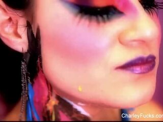 Body paint tease with the pretty Charley Chase dirty clip videos