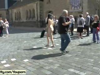 Great chick tina vids her boobs on public streets