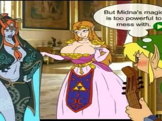 Link threesome Zelda & Midna & more bitches