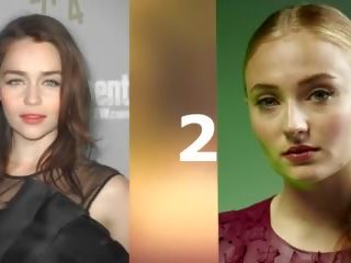 Emilia Clarke and Sophie Turner Jerk off Challenge: x rated video fd