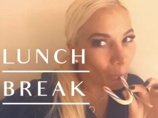 Lunch Break Candy Cane Sucky Sucky Long Time adult clip shows
