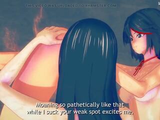 Ryuko and Satsuki Dominate a stripling in an Alley
