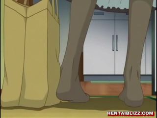 Japanese hentai maid self masturbation