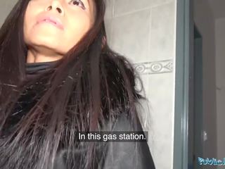 Public Agent fabulous Thai feature fucked hard in turned on gas station toilet fuck
